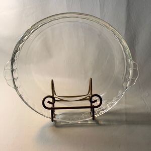 Pyrex Fluted Pie Plate 9.5 In 24 cm USA No Range Broil 229  32